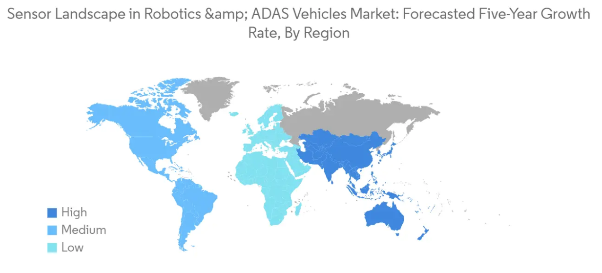 Market Analysis of Sensor Landscape in Robotics and ADAS Vehicles: Forecasted Growth Rate by Region
